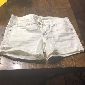 American eagle midi white shorts size 4